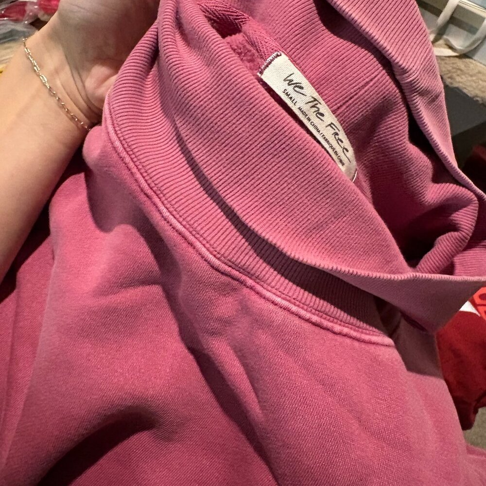 We the Free High Neck sweatshirt dress in berry color Size Small